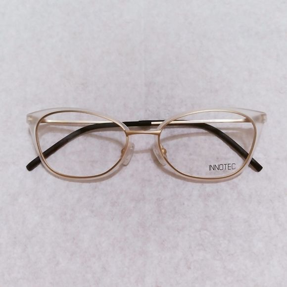 Womens Innotec Designer Eyeglasses Frames And Case 50-18-140 Crystal Never Worn - Picture 5 of 7